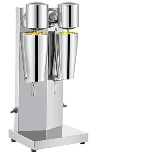 VEVOR Getränkemixer 150W, Milchshaker Elektrisch 800ml, Doppelköpfe, Silbrig, Elektrischer Mixer für Shakes, Cocktailmixer, Milchshake Maschine, Bar Mixer, Standmixer, Gewerbliche Privatgebrauch von VEVOR