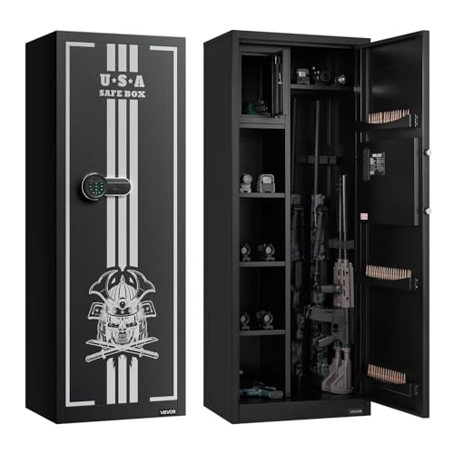 VEVOR Gewehrschrank Langwaffenschrank für Gewehre & Pistolen, feuerfester Gewehrtresor mit 3 Munitionsfächern & 2 verstellbaren Regalen, großer Waffenschrank mit Schlüssel & Passwortschloss VEVOR Gewehrschrank Langwaffenschrank für Gewehre & Pistolen, feuerfester Gewehrtresor mit 3 Munitionsfächern & 2 verstellbaren Regalen, großer Waffenschrank mit Schlüssel & Passwortschloss von VEVOR