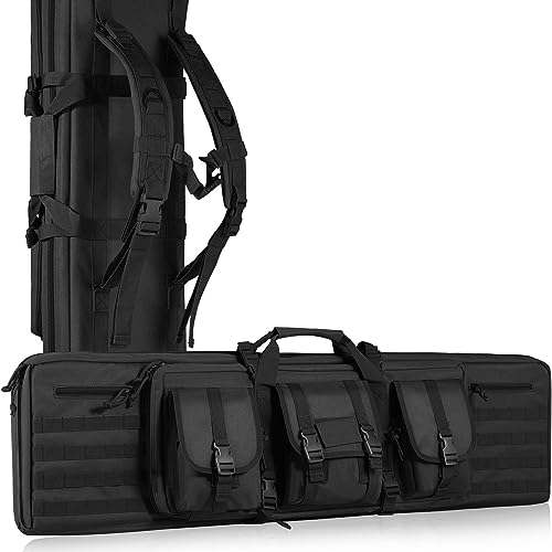 VEVOR Gewehrtasche 1 STK. Waffentasche, 914,4 mm Tragbares Langwaffenfutteral 2 Gewehre & 2 Pistolen, Jagd Gewehrtasche Schwarz, Gun Bag Wasserdichtes Gewehrfutteral Waffentasche inkl. Molle-System von VEVOR