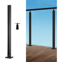 VEVOR Glasklemme, 90 cm hohe Glasgeländerhalterung für 0,9–1,2 cm dickes gehärtetes Glas, Glasmontageklemme aus Edelstahl 304, Glasregalhalterung für VEVOR Glasklemme, 90 cm hohe Glasgeländerhalterung für 0,9–1,2 cm dickes gehärtetes Glas, Glasmontageklemme aus Edelstahl 304, Glasregalhalterung für von VEVOR
