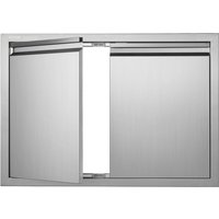 VEVOR Grill-Zugangstür, 762 x 532 x 45 mm, Doppelte Außenküchentür, Flächenbündig Montierte Edelstahltür, Vertikale Wandtür mit Versenkbaren Griffen, VEVOR Grill-Zugangstür, 762 x 532 x 45 mm, Doppelte Außenküchentür, Flächenbündig Montierte Edelstahltür, Vertikale Wandtür mit Versenkbaren Griffen, von VEVOR