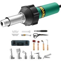 VEVOR Heißluft-Kunststoffschweißgerät, 1600 W Heißluftpistole, 50–600 °C PVC TPO Vinyl Schweißbrenner, Hot Air Welder Set mit 17 Zubehörteilen – von VEVOR