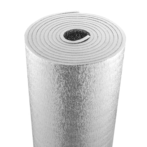 VEVOR Heizkörper Reflexionsfolie, Heizung Isolierfolie mit Schaumstoffkern, 762 x 122 cm, 15,1 mm dick, doppelseitige Dämmfolie aus Alu, EPE, Thermofolie, Isoliermatte für Wandisolierung Kälteschutz von VEVOR