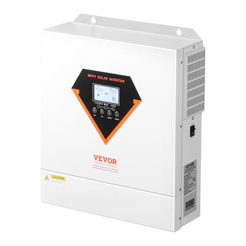 VEVOR Hybrid-Solarwechselrichter, 3500 W, All-in-One-Wechselrichter mit reinem Sinus, 24 V DC auf 220/230 V AC, mit integriertem 100 A MPPT-Solarregler, für netzunabhängige Blei-Säure-Lithium-Batterie von VEVOR