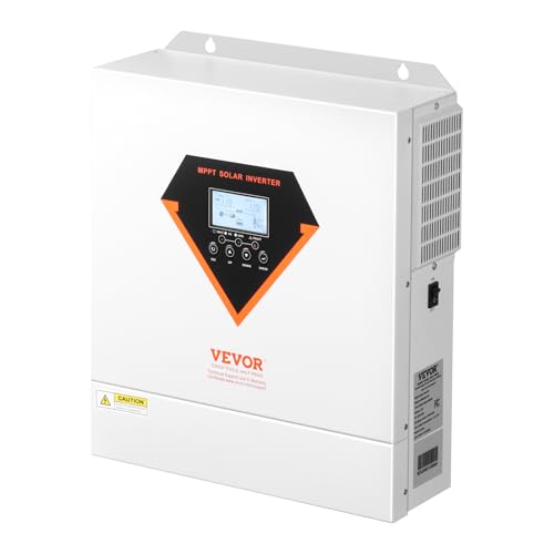 VEVOR Hybrid-Solarwechselrichter, 3500 W, All-in-One-Wechselrichter mit reinem Sinus, 24 V DC auf 220/230 V AC, mit integriertem 100 A MPPT-Solarregler, für netzunabhängige Blei-Säure-Lithium-Batterie VEVOR Hybrid-Solarwechselrichter, 3500 W, All-in-One-Wechselrichter mit reinem Sinus, 24 V DC auf 220/230 V AC, mit integriertem 100 A MPPT-Solarregler, für netzunabhängige Blei-Säure-Lithium-Batterie von VEVOR