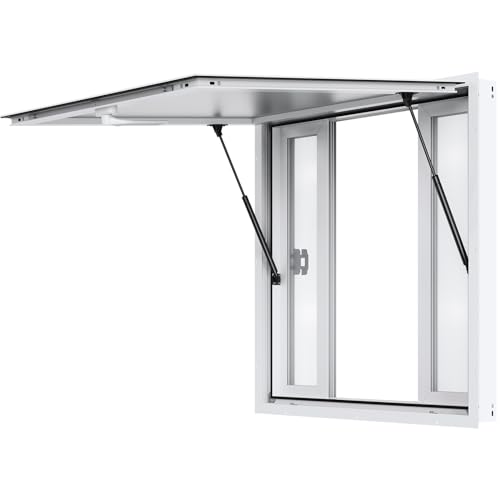 VEVOR Imbissfenster 36"x36", Servicefenster aus Aluminiumlegierung für Imbisswagen mit 4 horizontalen Schiebefenstern & Markisentür & Zughaken VEVOR Imbissfenster 36"x36", Servicefenster aus Aluminiumlegierung für Imbisswagen mit 4 horizontalen Schiebefenstern & Markisentür & Zughaken von VEVOR