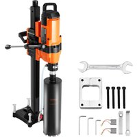 Kernbohrmaschine Diamantkernbohrgerät mit Bohrdurchmesser 2-30 cm mit Ständer und Kernbohrer, 3500 w robuster Beton-Kernbohrer, Nass- und von VEVOR