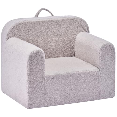VEVOR Kindersofa Kindersessel aus Schaumstoff mit Armlehnen & Traggriff, waschbares Minisofa aus 28D-Schwamm & Teddyplüsch Kindercouch Lesecouch für Spielzimmer Schlafzimmer Wohnzimmer Grau VEVOR Kindersofa Kindersessel aus Schaumstoff mit Armlehnen & Traggriff, waschbares Minisofa aus 28D-Schwamm & Teddyplüsch Kindercouch Lesecouch für Spielzimmer Schlafzimmer Wohnzimmer Grau von VEVOR