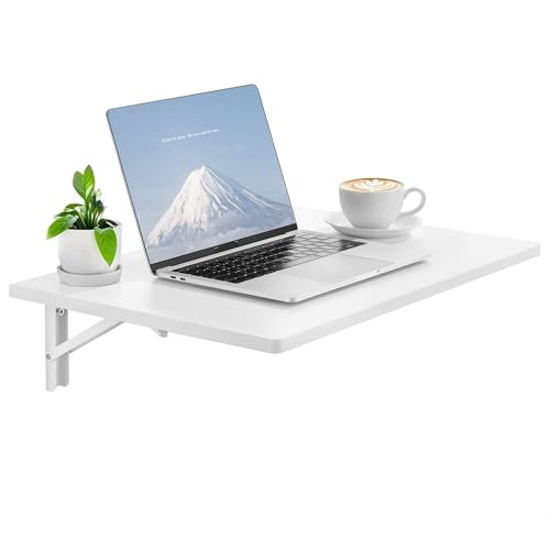 VEVOR Klapptisch zur Wandmontage, 60 x 40 cm, schwimmender Schreibtisch mit Eisenhalterung für kleine Räume, Heimbüro, Esszimmer, Waschküche, Küche, Bar, Weiß VEVOR Klapptisch zur Wandmontage, 60 x 40 cm, schwimmender Schreibtisch mit Eisenhalterung für kleine Räume, Heimbüro, Esszimmer, Waschküche, Küche, Bar, Weiß von VEVOR