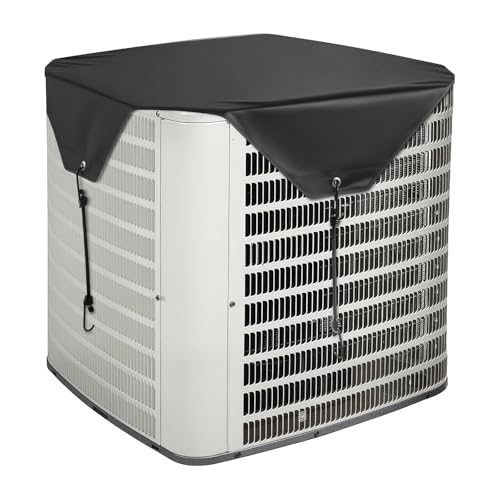 VEVOR Klimaanlagenabdeckung für Außengeräte, 710 x 710 mm, Abdeckung für Klimaanlagen, 100% Polyestergewebe, Schutzabdeckung, regenfest, für den Außenbereich, alle Jahreszeiten, schwarz VEVOR Klimaanlagenabdeckung für Außengeräte, 710 x 710 mm, Abdeckung für Klimaanlagen, 100% Polyestergewebe, Schutzabdeckung, regenfest, für den Außenbereich, alle Jahreszeiten, schwarz von VEVOR