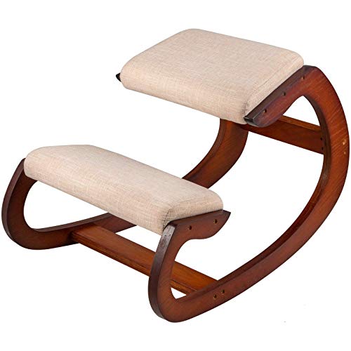 VEVOR Kniestuhl Ergonomisch Hocker Hickory Verstellbarer Hocker Kissen Komfortabler Home Schreibtisch Formung und Stressabbau Ergonomischer Sessel Knie Hocker zu 150 kg tragen von VEVOR