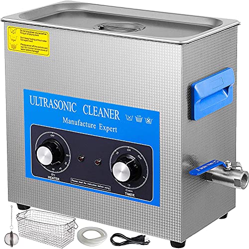 VEVOR Knob Control Ultrasonic Ultraschallreiniger 6,5 L, Ultraschall Reinigungsgerät 220 V, Ultraschallreiniger mit Heizung, Schmuckreiniger Ultraschall 40 kHz, Digitaler Ultraschallreiniger 300 W VEVOR Knob Control Ultrasonic Ultraschallreiniger 6,5 L, Ultraschall Reinigungsgerät 220 V, Ultraschallreiniger mit Heizung, Schmuckreiniger Ultraschall 40 kHz, Digitaler Ultraschallreiniger 300 W von VEVOR