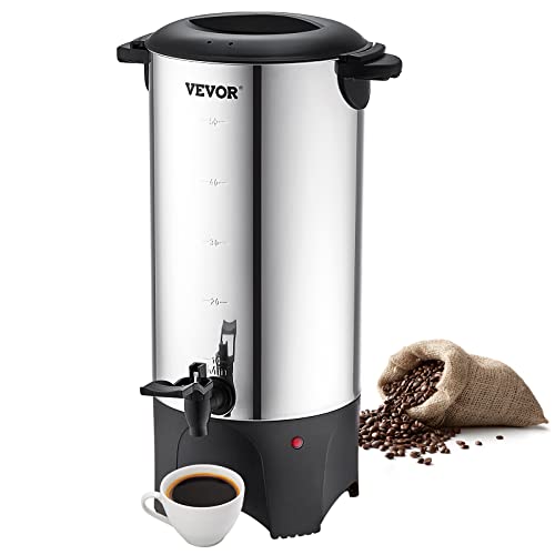 VEVOR Kommerzielle Heißgetränkespender Kaffee Heißwasserspender 50 Tassen, 1000 W Warmhaltebehälter Heißwasserspender 7,4 L Warmhaltebehälter Säfteimer für Büro, Partys, Café, Picknicks usw. von VEVOR