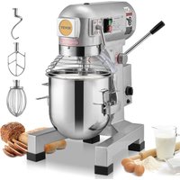 VEVOR Kommerzieller Küchenmixer, 10 l kommerzieller Standmixer mit 3 einstellbaren Geschwindigkeiten, 550 W Teigmixer mit Edelstahlschüssel und 3 von VEVOR