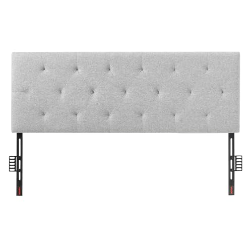 VEVOR Kopfteil in voller Größe mit Verstellbarer Höhe (5 cm pro Ebene), Bettzubehör Betthaupt Bettkopfteil 1430 x (905-1205) mm ideal für Schlafzimmer Hotel Privatunterkunft Schlafsaal, Hellgrau von VEVOR