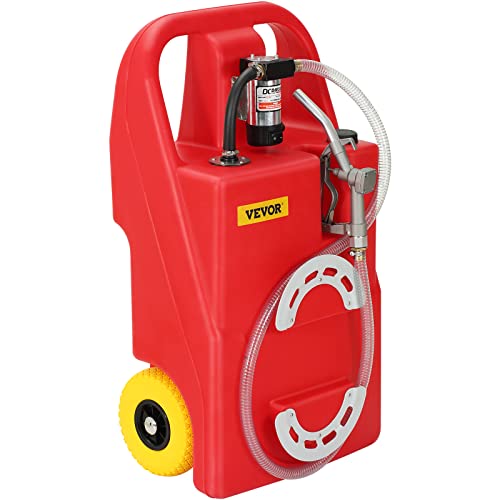 VEVOR Kraftstoff-Trolley, 32 Gallonen, Kraftstoffspeicher auf Rädern, mit 12 V DC 140 W Transferpumpe (nur für Diesel), Dieselkraftstoffbehälter, Durchflussrate 40 l/min, für LKWs, Boote von VEVOR