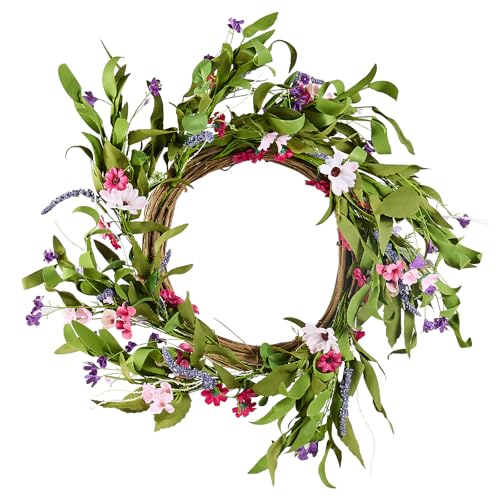 VEVOR Künstlicher Dekokranz, 55,88 cm, Rosa/Grün, verziert mit Gänseblümchen, Schleierkraut, Knospen, Türkranz für alle Jahreszeiten, als Dekoration für Zuhause, Wände, Fenster, Festivals & Hochzeiten VEVOR Künstlicher Dekokranz, 55,88 cm, Rosa/Grün, verziert mit Gänseblümchen, Schleierkraut, Knospen, Türkranz für alle Jahreszeiten, als Dekoration für Zuhause, Wände, Fenster, Festivals & Hochzeiten von VEVOR