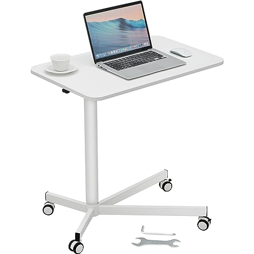 VEVOR Laptoptisch Höhenverstellbar 723–1122 mm Notebooktisch Projektionstisch, Weiß Laptoptisch Rollbar 739,14 x 480,06 mm Mobiler Schreibtisch Pflegetisch Computerschreibtisch Workstation von VEVOR