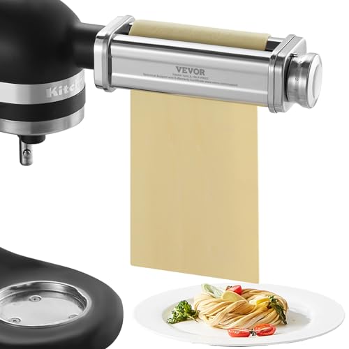 VEVOR Manuelle Nudelmaschine Edelstahl, Edelstahl Frische Manuell Pasta Walze Maschine Einstellbare Italienische Flachteigmaschine Pastamaker Nudelmaschine für Spaghetti, Lasagne, Tagliatelle von VEVOR