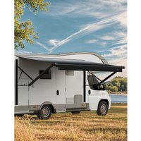 VEVOR Markise für Wohnmobile elektrische wasserdichte Modulmarkise Seitenmarkise (5809 mm) mit Aluminiumlegierungsrahmen, schwarze Außenmarkise mit von VEVOR