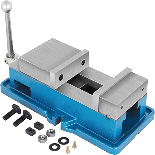 VEVOR Maschineschraubstock Metall, 40 mm Höhe Maschinenschraubstock Fräsmaschinen, 125 mm Öffnung Bohrmaschinen Schraubstock aus Stahl, 24 KN Max. Spannkraft CNC Schraubstock, Werkbank Schraubstock von VEVOR