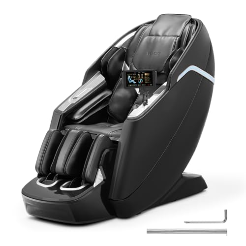 VEVOR Massagesessel Ganzkörpermassagesessel Zero Gravity mit SL-Schiene & Yoga-Stretch-Modus, Relaxsessel mit Heizung & elektrischem Pedal & 36 Airbags & TFT-Bildschirm & Armlehnentasten von VEVOR
