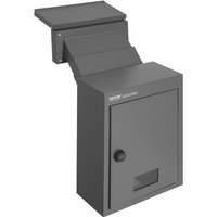 Mauerdurchwurf Briefkasten Einbaubriefkasten 320x158x430mm dunkelgrau - Vevor von VEVOR