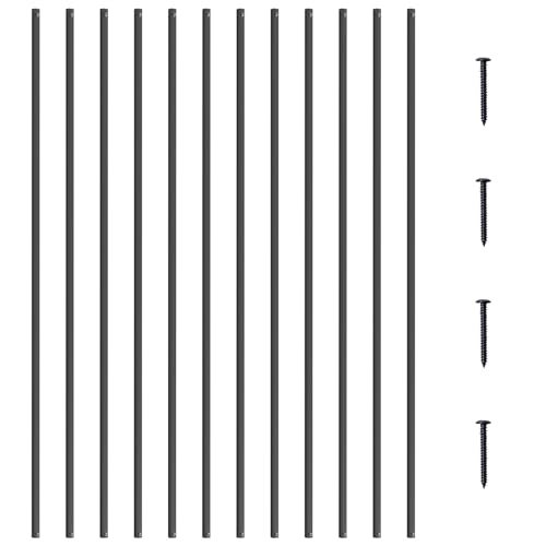 VEVOR Metallbaluster für Treppen, 13 x 1118 mm, dekorative Geländerstäbe aus Aluminiumlegierung, 11er-Pack Deckbaluster mit Schrauben, klassisches, hohles, gerades Deckgeländer VEVOR Metallbaluster für Treppen, 13 x 1118 mm, dekorative Geländerstäbe aus Aluminiumlegierung, 11er-Pack Deckbaluster mit Schrauben, klassisches, hohles, gerades Deckgeländer von VEVOR
