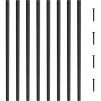 Metallbaluster für Treppen, 25 x 5,5 x 750 mm flache dekorative Geländerstäbe aus Aluminiumlegierung, 51er-Pack Deckbaluster mit Schrauben, Metallbaluster für Treppen, 25 x 5,5 x 750 mm flache dekorative Geländerstäbe aus Aluminiumlegierung, 51er-Pack Deckbaluster mit Schrauben, von VEVOR