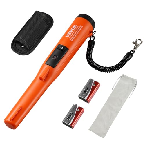 VEVOR Metalldetektor Pinpointer IP68 Komplett Wasserdichter Metallsuchgerät 11cm Erkennungstiefe Propointer Schatzsuche mit 3 Modi LCD/Ton/Vibration/Ton + Vibration 9V Batterie & Samtbeutel Inklusive von VEVOR