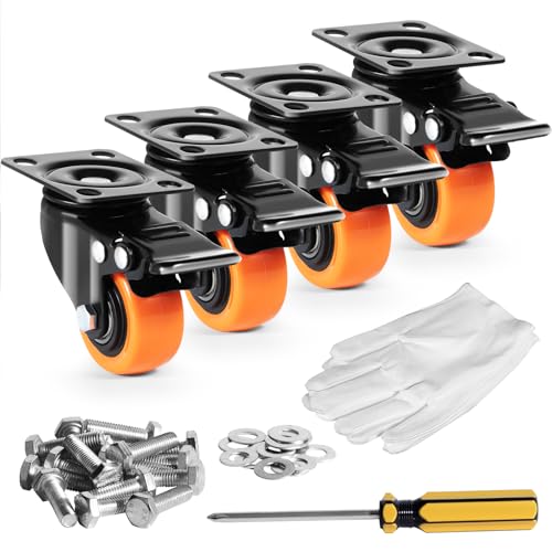 VEVOR Möbelrollen 4er-Set Lenkrollen PVC φ50,8mm Laufrollen 272kg Tragfähigkeit Transportrollen mit Doppelkugellagern Kastenrollen 360° Drehbar Schwerlastrollen für Häusern Büros Studios Fabriken VEVOR Möbelrollen 4er-Set Lenkrollen PVC φ50,8mm Laufrollen 272kg Tragfähigkeit Transportrollen mit Doppelkugellagern Kastenrollen 360° Drehbar Schwerlastrollen für Häusern Büros Studios Fabriken von VEVOR