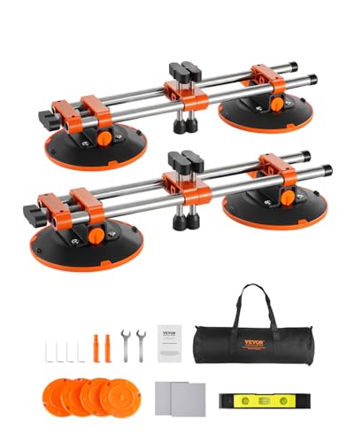 VEVOR Nahtloser Naht-Setter, 2er-Pack, Granit-Nahtverbinder mit 152 mm Vakuum-Saugnäpfen & Werkzeugtasche, zum Verbinden & Nivellieren von Nähten, Ideal für Fliesen, Stein, Marmorplatten VEVOR Nahtloser Naht-Setter, 2er-Pack, Granit-Nahtverbinder mit 152 mm Vakuum-Saugnäpfen & Werkzeugtasche, zum Verbinden & Nivellieren von Nähten, Ideal für Fliesen, Stein, Marmorplatten von VEVOR