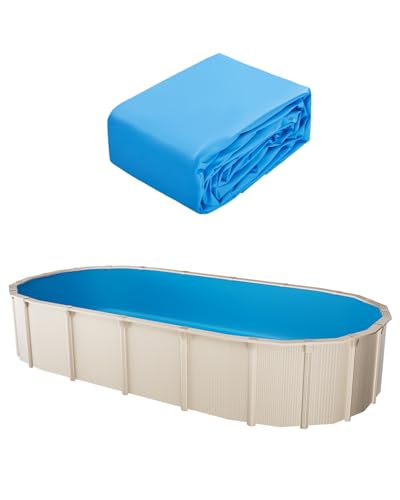 VEVOR Ovale Poolfolie, 610x375x147 cm, Innenfolie Ersatzfolie Innenhülle Schwimmbadfolie Überlappungsfolie aus Vinyl in Standardstärke, für oberirdische Pools mit 132 cm hohen Wänden, einfarbig VEVOR Ovale Poolfolie, 610x375x147 cm, Innenfolie Ersatzfolie Innenhülle Schwimmbadfolie Überlappungsfolie aus Vinyl in Standardstärke, für oberirdische Pools mit 132 cm hohen Wänden, einfarbig von VEVOR