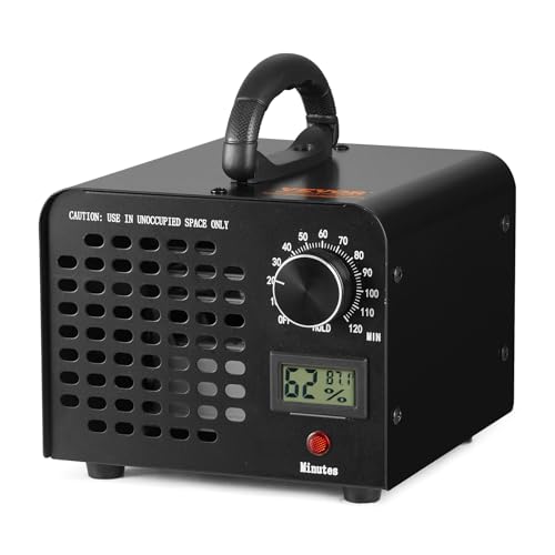 VEVOR Ozongenerator 24000mg/h Ozonisator 100W Luftreiniger 300㎡ Ozongerät Bausanierung 0-120-Minuten-Timer Desodorierer Ozone Generator Luftfeuchtigkeitsanzeige Intelligente Überwachung des Raumklimas VEVOR Ozongenerator 24000mg/h Ozonisator 100W Luftreiniger 300㎡ Ozongerät Bausanierung 0-120-Minuten-Timer Desodorierer Ozone Generator Luftfeuchtigkeitsanzeige Intelligente Überwachung des Raumklimas von VEVOR