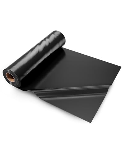 VEVOR PE Baufolie 6,96x30,48 m, 0,25 mm dicke Kunststofffolienrolle, Kunststoff-Abdeckplane, Malerplane, Polyethylen-Abdeckfolie für Kriechkeller-Dampfsperre, Schutzfolie, Estrichfolie, schwarz von VEVOR