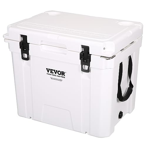 VEVOR Passive Kühlbox Eisbox 49,55 L, Isolierte Kühlbox Camping Thermobox 40-45 Dosen, Campingbox Kühlschrank mit Flaschenöffner, Isolierung Kühlbox Tragbar, Eistruhe Cooler Multifunktional von VEVOR