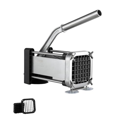 VEVOR Pommes Frites Schneider Kartoffelschneider mit 1/2-Zoll-Klinge aus Edelstahl, manueller Kartoffelschneider und Zerkleinerer mit Saugnäpfen, ideal für Kartoffeln Pommes Frites Gurken Gemüse VEVOR Pommes Frites Schneider Kartoffelschneider mit 1/2-Zoll-Klinge aus Edelstahl, manueller Kartoffelschneider und Zerkleinerer mit Saugnäpfen, ideal für Kartoffeln Pommes Frites Gurken Gemüse von VEVOR