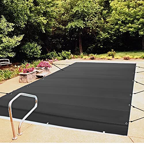 VEVOR Pool Abdeckplane Rechteckig 3,5 x 5 m Schwimmbadabdeckung, PVC Poolabdeckung, Schwarz Winterabdeckplane, Rechteck Poolplane, Schmutzabweisende Abdeckplane für Pool, Wasserdicht Poolüberdachung von VEVOR