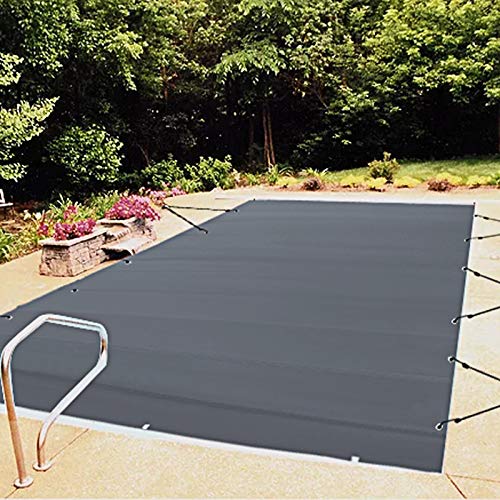 VEVOR Pool Safety Cover, 13x26 ft In-ground Pool Cover, Charcoal In-ground Pool Cover, PVC Pool Covers Rectangular Safety Pool Cover Solid Safety Pool Cover for Swimming Pool Winter Protection Cover von VEVOR