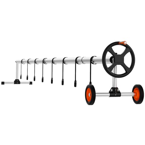 VEVOR Poolaufroller 4,2–6,6m Aufrollsystem für Poolfolien 700 x 58 x 62 cm Aluminiumlegierung Pool Aufroller Poolabdeckung Aufrollvorrichtung Plane 40kg Gewichtskapazität Planenaufroller Solarplane von VEVOR