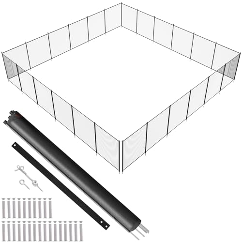 VEVOR Poolzaun, 1,21 x 21,95 m Abnehmbarer Kindersicherheits-Poolzaun, einfache DIY-Installation, Schwimmbadzaun, 340 g Teslin-PVC-Poolzaunnetz, schützt Kinder und Haustiier von VEVOR