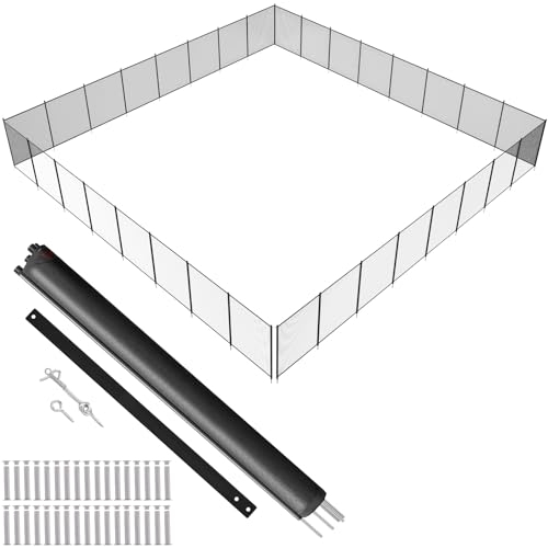 VEVOR Poolzaun 1,21 x 29,26 m Abnehmbarer Kindersicherheits-Poolzaun, einfache DIY-Installation, Schwimmbadzaun, 340 g Teslin-PVC-Poolzaunnetz, Zum Schutz von Kinder und Haustiere von VEVOR