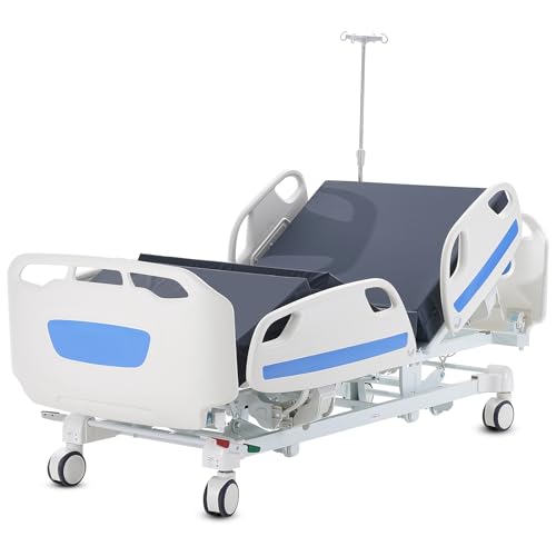 VEVOR Premium 5-Funktionen-Krankenhausbett, vollelektrisches medizinisches Intensivbett mit Trendelenburg- und Gegentrendelenburg-Lagerung, 5-Zoll-Feststellrollen, Infusionsständer für den Einsatz VEVOR Premium 5-Funktionen-Krankenhausbett, vollelektrisches medizinisches Intensivbett mit Trendelenburg- und Gegentrendelenburg-Lagerung, 5-Zoll-Feststellrollen, Infusionsständer für den Einsatz von VEVOR