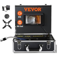 Vevor - Profi 7' 480p-Rohrkamera 40m Kanalkamera Endoskop 1000TVL Inspektionskamera 130° Betrachtungswinkel 25mm Kameradurchmesser 4500 mAh-Akku für von VEVOR