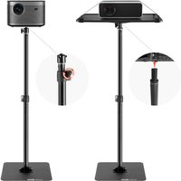 VEVOR Projektorständer Projektor Bodenständer, höhenverstellbar von 77 bis 161 cm, Projektorhalterung mit Ablage, ideal für Filme im Freien Zuhause von VEVOR