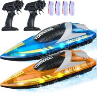 VEVOR RC-Boot, 2er-Pack 2,4 GHz 12 km/h, ferngesteuertes Boot für Pools & Seen, Rennboot mit LED-Licht, 4 wiederaufladbare Batterien, Ganzkörper VEVOR RC-Boot, 2er-Pack 2,4 GHz 12 km/h, ferngesteuertes Boot für Pools & Seen, Rennboot mit LED-Licht, 4 wiederaufladbare Batterien, Ganzkörper von VEVOR
