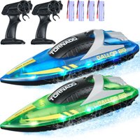 VEVOR RC-Boot, 2er-Pack 2,4 GHz 12 km/h, ferngesteuertes Boot für Pools & Seen, Rennboot mit LED-Licht, 4 wiederaufladbare Batterien, Geschenk für VEVOR RC-Boot, 2er-Pack 2,4 GHz 12 km/h, ferngesteuertes Boot für Pools & Seen, Rennboot mit LED-Licht, 4 wiederaufladbare Batterien, Geschenk für von VEVOR