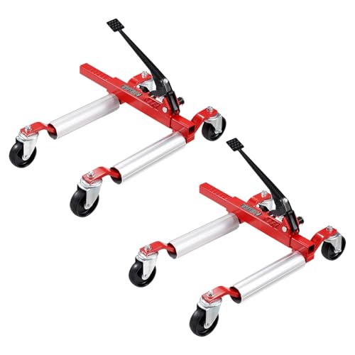 VEVOR Radwagen Autowagen Wagenheber 2 STK. 680 kg belastbar (per Wagen) mit 360° drehbaren Rädern, Schwerlast Fahrzeugpositionierungs Ratschenwagenheber, für Autos SUVs Wohnwagen Pickups von VEVOR