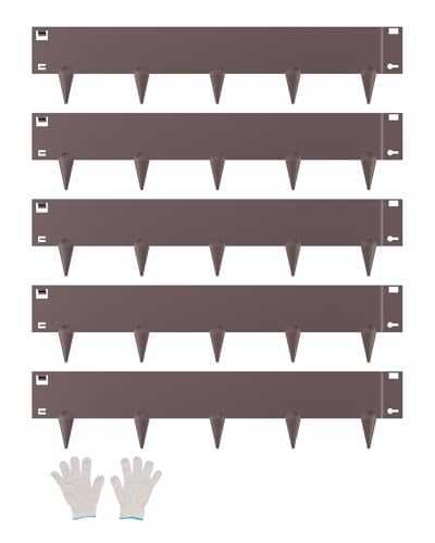 VEVOR Rasenkante, 5er-Pack, 990x207x1,5 mm, rostbeständige Metall-Beeteinfassung, biegbare Garteneinfassung, Beetumrandung, Blumenbeet-Hofweg-Teiler, braun VEVOR Rasenkante, 5er-Pack, 990x207x1,5 mm, rostbeständige Metall-Beeteinfassung, biegbare Garteneinfassung, Beetumrandung, Blumenbeet-Hofweg-Teiler, braun von VEVOR