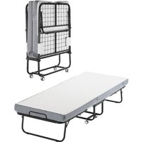 VEVOR Rollbett Klappbett mit 10 cm Matratze, faltbares Einzelbett mit Memory Foam-Matratze (190 x 81 cm), 136,1 kg belastbares Gästebett für von VEVOR